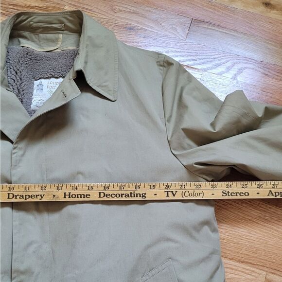 London Fog Single Breasted Trench Coat Removable Fleece Lining 40 - Picture 15 of 16